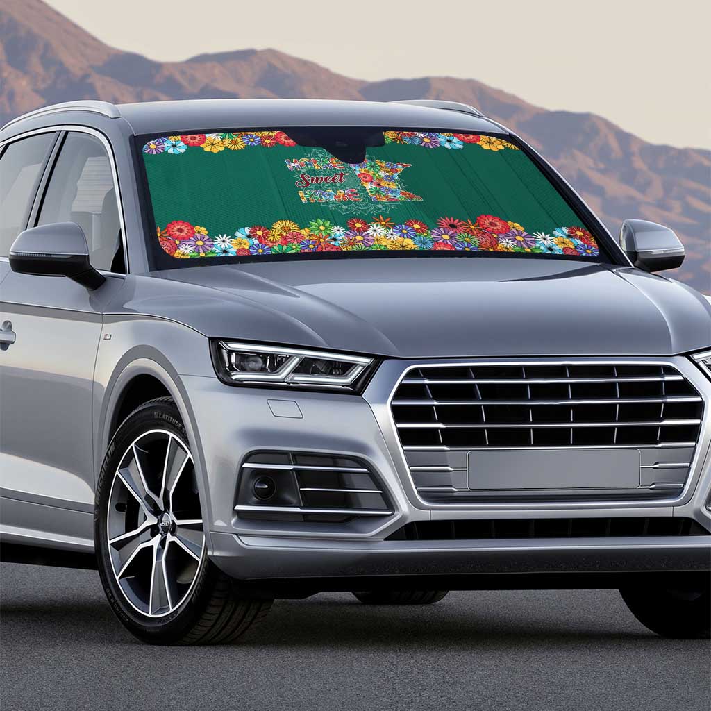 Home Sweet Home Minnesota Flower Xmas Christmas Auto Sun Shade Xmas Holiday Patterns - Wonder Print Shop