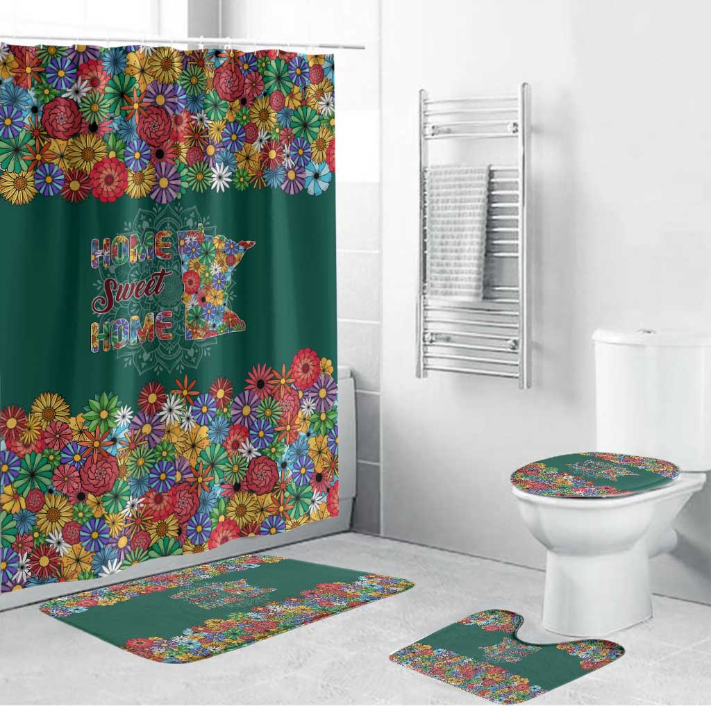 Home Sweet Home Minnesota Flower Xmas Christmas Bathroom Set Xmas Holiday Patterns - Wonder Print Shop