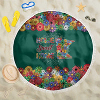 Home Sweet Home Minnesota Flower Xmas Christmas Beach Blanket Xmas Holiday Patterns - Wonder Print Shop