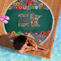 Home Sweet Home Minnesota Flower Xmas Christmas Beach Blanket Xmas Holiday Patterns - Wonder Print Shop