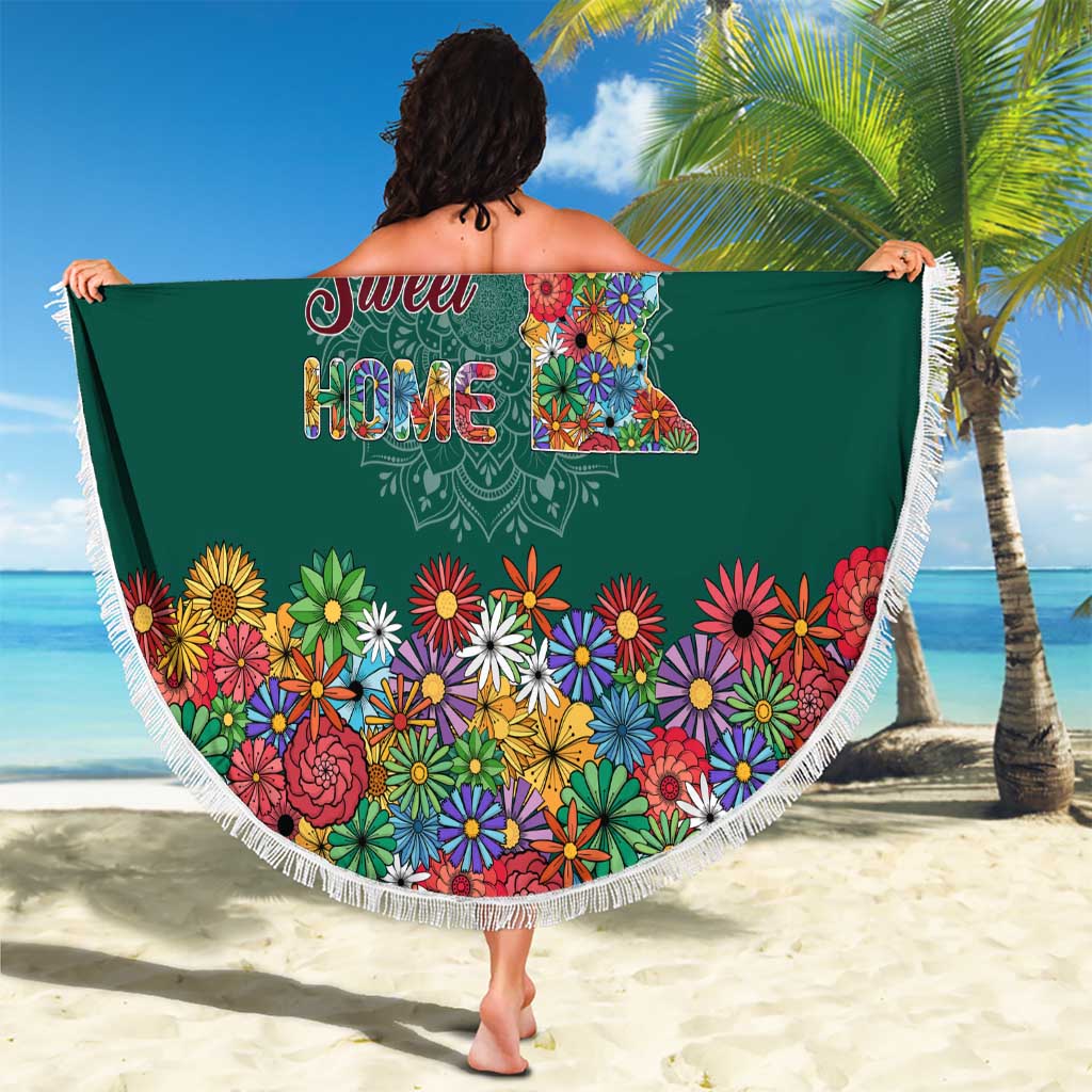 Home Sweet Home Minnesota Flower Xmas Christmas Beach Blanket Xmas Holiday Patterns - Wonder Print Shop