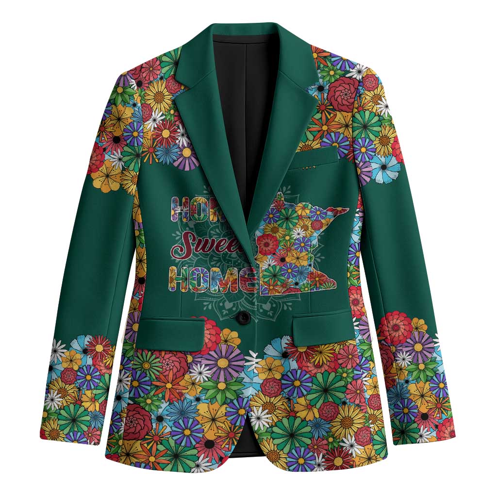 Home Sweet Home Minnesota Flower Xmas Christmas Blazer Xmas Holiday Patterns - Wonder Print Shop
