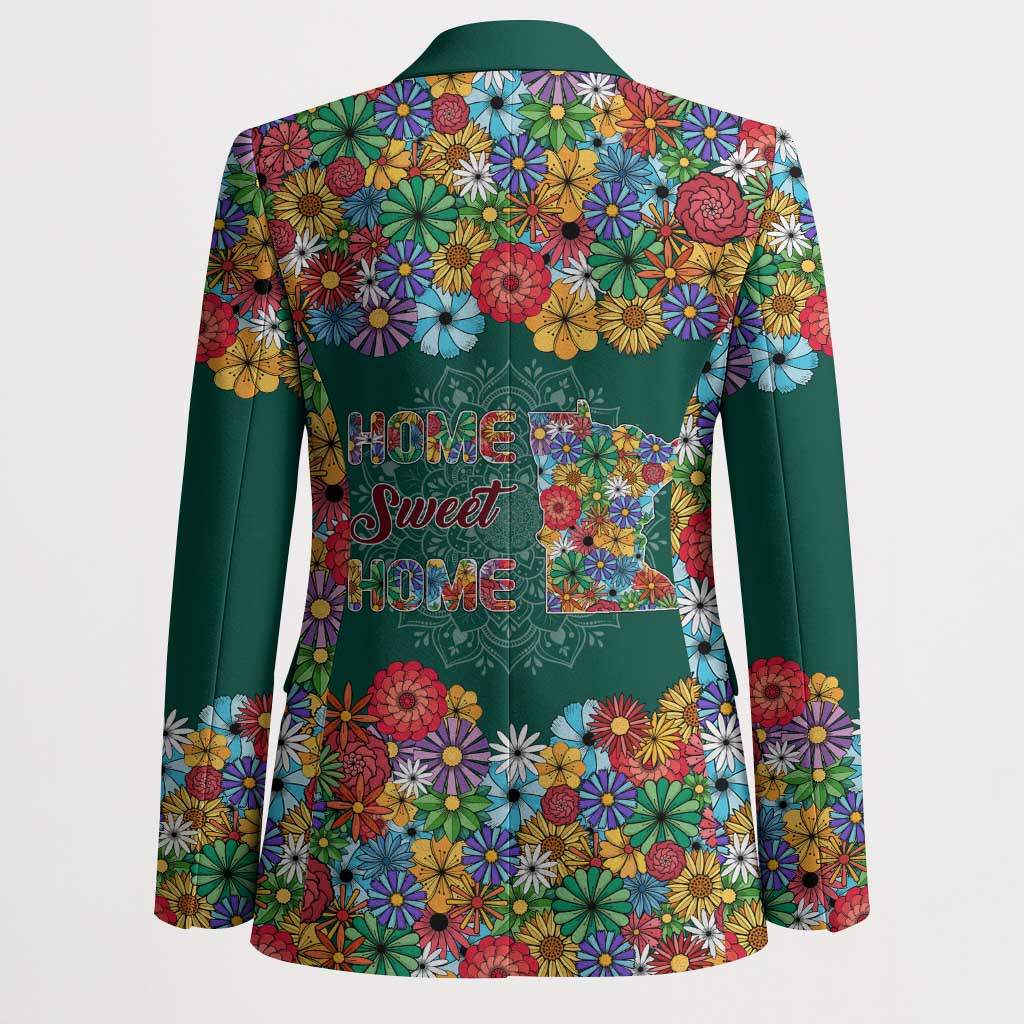 Home Sweet Home Minnesota Flower Xmas Christmas Blazer Xmas Holiday Patterns - Wonder Print Shop