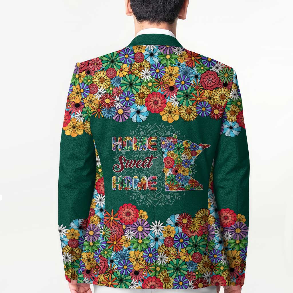 Home Sweet Home Minnesota Flower Xmas Christmas Blazer Xmas Holiday Patterns - Wonder Print Shop