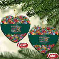Home Sweet Home Minnesota Flower Xmas Christmas Ceramic Ornament Xmas Holiday Patterns - Wonder Print Shop
