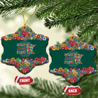 Home Sweet Home Minnesota Flower Xmas Christmas Ceramic Ornament Xmas Holiday Patterns - Wonder Print Shop