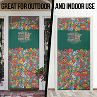 Home Sweet Home Minnesota Flower Xmas Christmas Door Cover Xmas Holiday Patterns - Wonder Print Shop