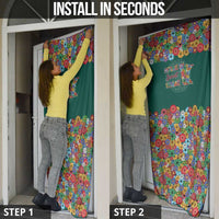 Home Sweet Home Minnesota Flower Xmas Christmas Door Cover Xmas Holiday Patterns - Wonder Print Shop