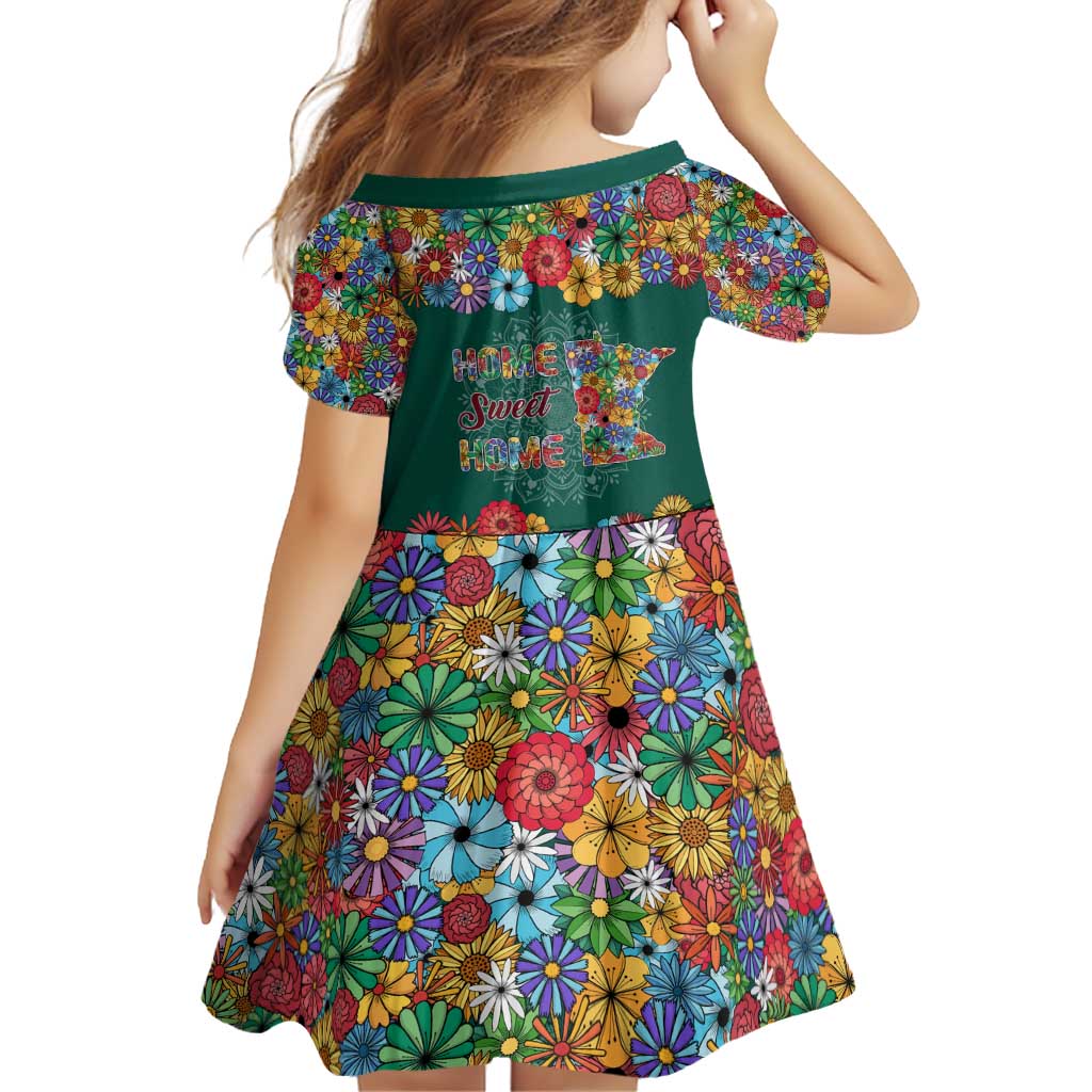 Home Sweet Home Minnesota Flower Xmas Christmas Family Matching Puletasi and Hawaiian Shirt Xmas Holiday Patterns - Wonder Print Shop