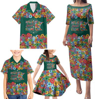 Home Sweet Home Minnesota Flower Xmas Christmas Family Matching Puletasi and Hawaiian Shirt Xmas Holiday Patterns - Wonder Print Shop