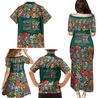 Home Sweet Home Minnesota Flower Xmas Christmas Family Matching Puletasi and Hawaiian Shirt Xmas Holiday Patterns - Wonder Print Shop
