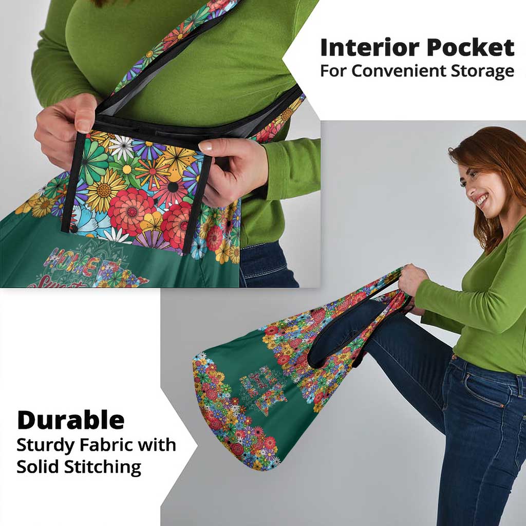 Home Sweet Home Minnesota Flower Xmas Christmas Grocery Bag Xmas Holiday Patterns - Wonder Print Shop