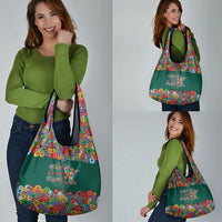 Home Sweet Home Minnesota Flower Xmas Christmas Grocery Bag Xmas Holiday Patterns - Wonder Print Shop