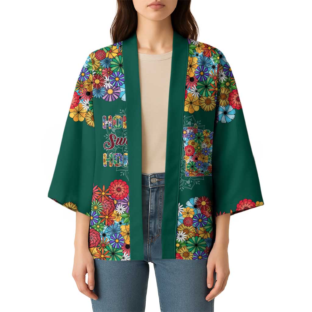 Home Sweet Home Minnesota Flower Xmas Christmas Kimono Xmas Holiday Patterns - Wonder Print Shop