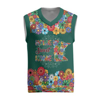 Home Sweet Home Minnesota Flower Xmas Christmas Knitted V-Neck Vest Xmas Holiday Patterns - Wonder Print Shop