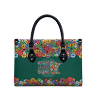 Home Sweet Home Minnesota Flower Xmas Christmas Leather Bag Xmas Holiday Patterns - Wonder Print Shop