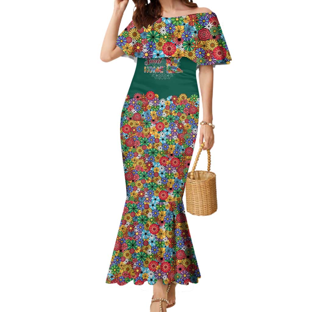 Home Sweet Home Minnesota Flower Xmas Christmas Mermaid Dress Xmas Holiday Patterns - Wonder Print Shop