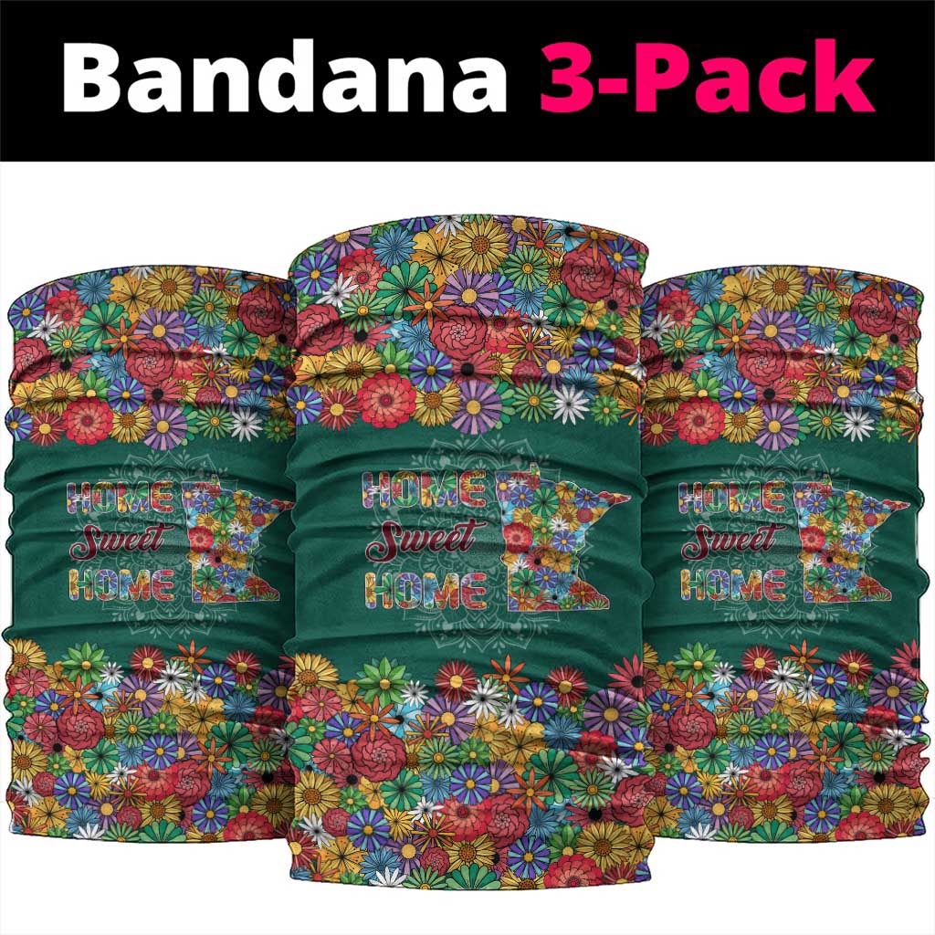 Home Sweet Home Minnesota Flower Xmas Christmas Neck Gaiter Xmas Holiday Patterns - Wonder Print Shop