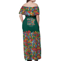 Home Sweet Home Minnesota Flower Xmas Christmas Off Shoulder Maxi Dress Xmas Holiday Patterns - Wonder Print Shop
