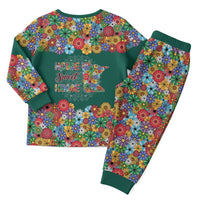 Home Sweet Home Minnesota Flower Xmas Christmas Pajama Set Xmas Holiday Patterns - Wonder Print Shop