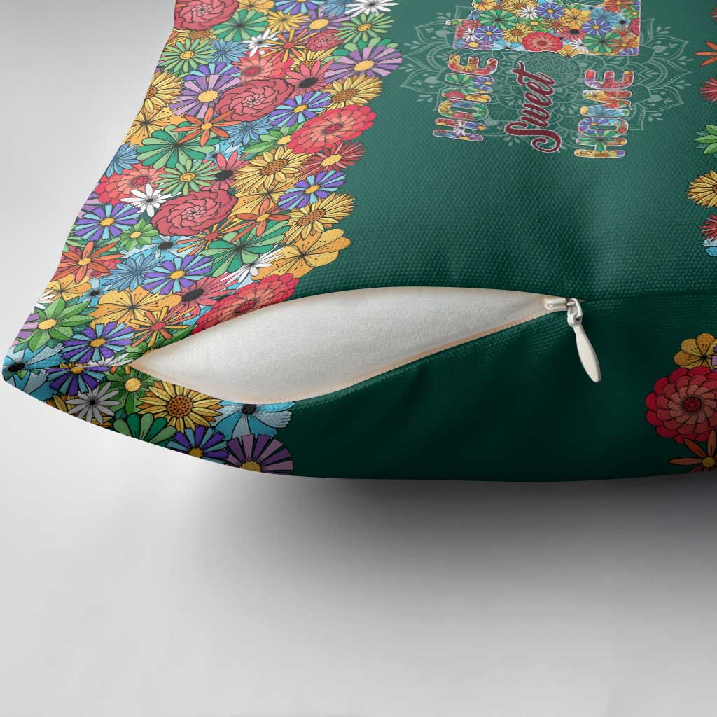 Home Sweet Home Minnesota Flower Xmas Christmas Pillow Cover Xmas Holiday Patterns - Wonder Print Shop