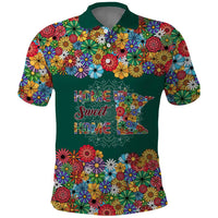 Home Sweet Home Minnesota Flower Xmas Christmas Polo Shirt Xmas Holiday Patterns - Wonder Print Shop