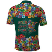 Home Sweet Home Minnesota Flower Xmas Christmas Polo Shirt Xmas Holiday Patterns - Wonder Print Shop