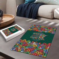 Home Sweet Home Minnesota Flower Xmas Christmas Puzzle Xmas Holiday Patterns - Wonder Print Shop