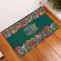 Home Sweet Home Minnesota Flower Xmas Christmas Rubber Doormat Xmas Holiday Patterns - Wonder Print Shop