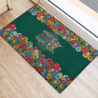Home Sweet Home Minnesota Flower Xmas Christmas Rubber Doormat Xmas Holiday Patterns - Wonder Print Shop