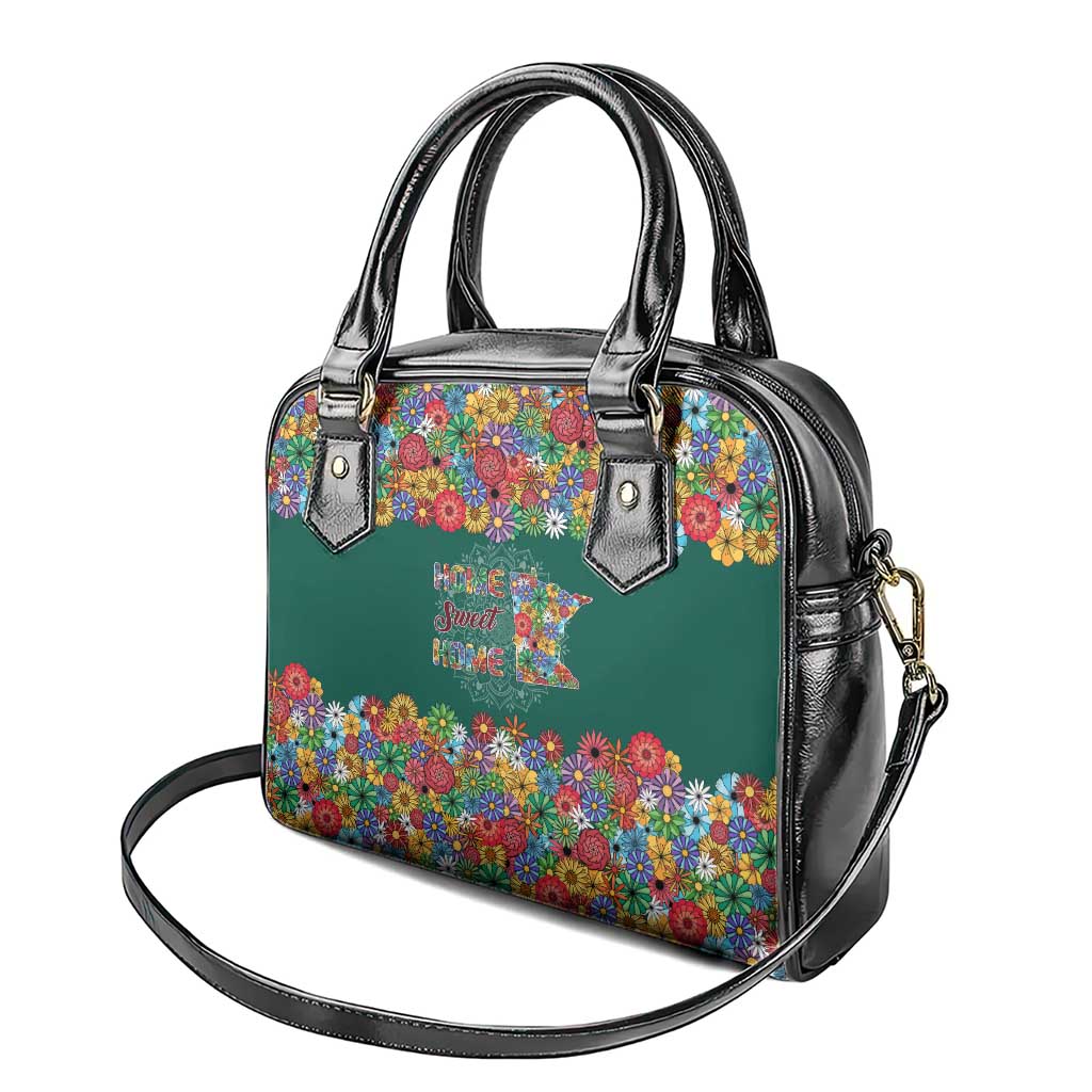 Home Sweet Home Minnesota Flower Xmas Christmas Shoulder Handbag Xmas Holiday Patterns - Wonder Print Shop