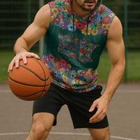 Home Sweet Home Minnesota Flower Xmas Christmas Sleeveless Hoodie Xmas Holiday Patterns - Wonder Print Shop