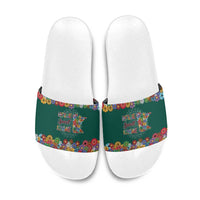 Home Sweet Home Minnesota Flower Xmas Christmas Slide Sandals Xmas Holiday Patterns - Wonder Print Shop