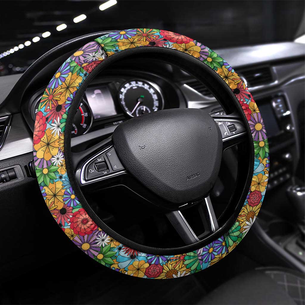 Home Sweet Home Minnesota Flower Xmas Christmas Steering Wheel Cover Xmas Holiday Patterns - Wonder Print Shop