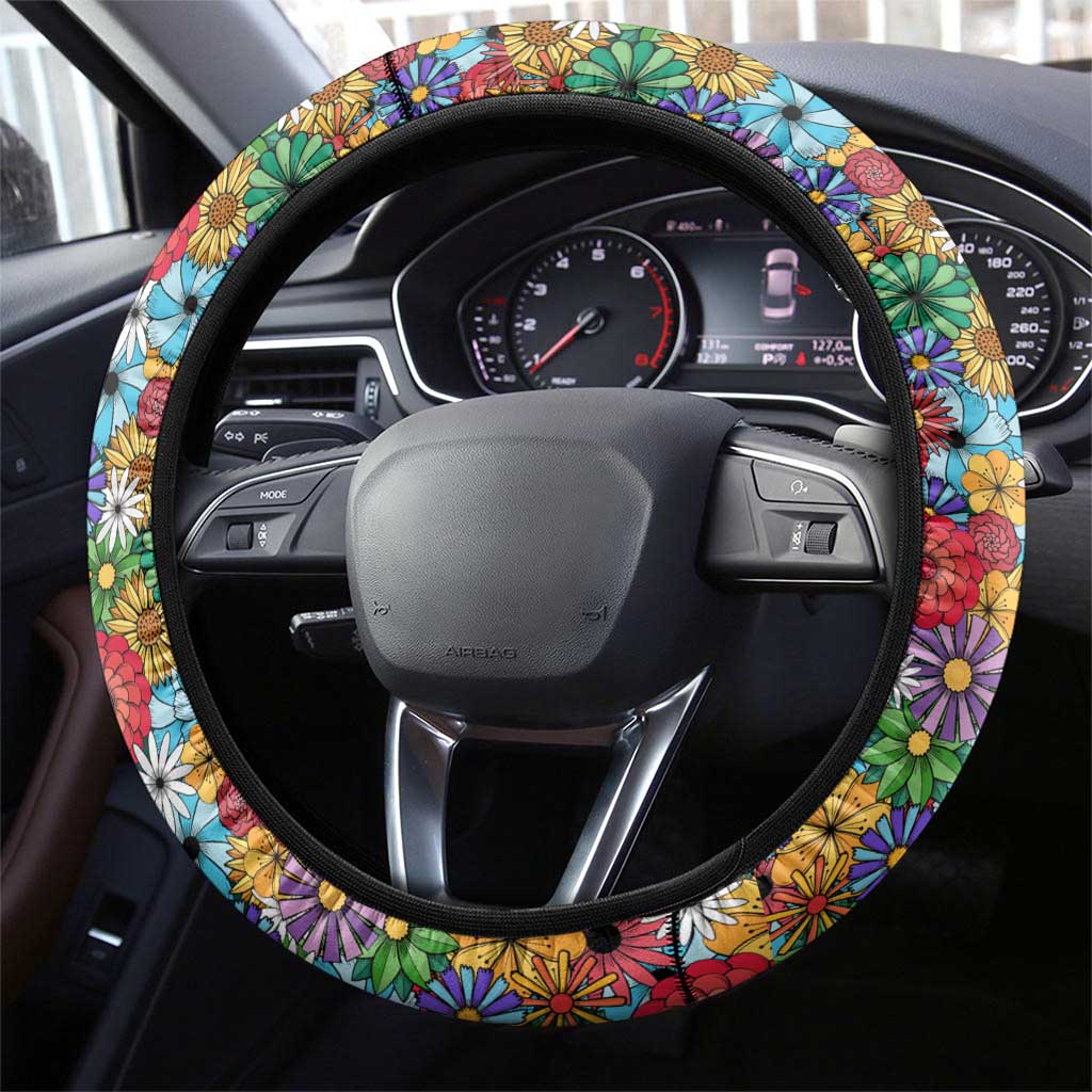 Home Sweet Home Minnesota Flower Xmas Christmas Steering Wheel Cover Xmas Holiday Patterns - Wonder Print Shop