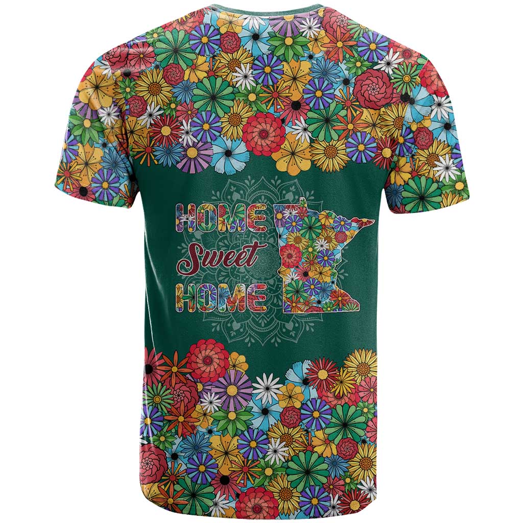 Home Sweet Home Minnesota Flower Xmas Christmas T Shirt Xmas Holiday Patterns - Wonder Print Shop