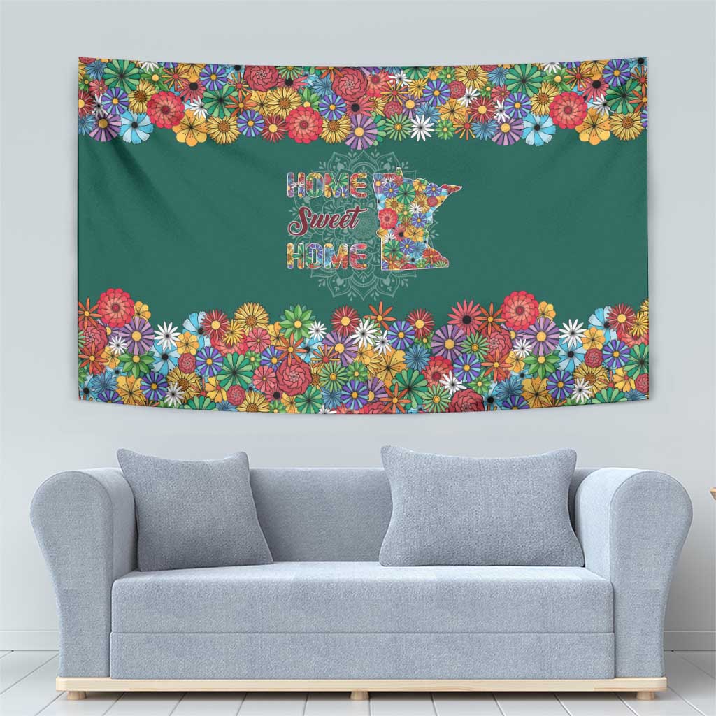 Home Sweet Home Minnesota Flower Xmas Christmas Tapestry Xmas Holiday Patterns - Wonder Print Shop