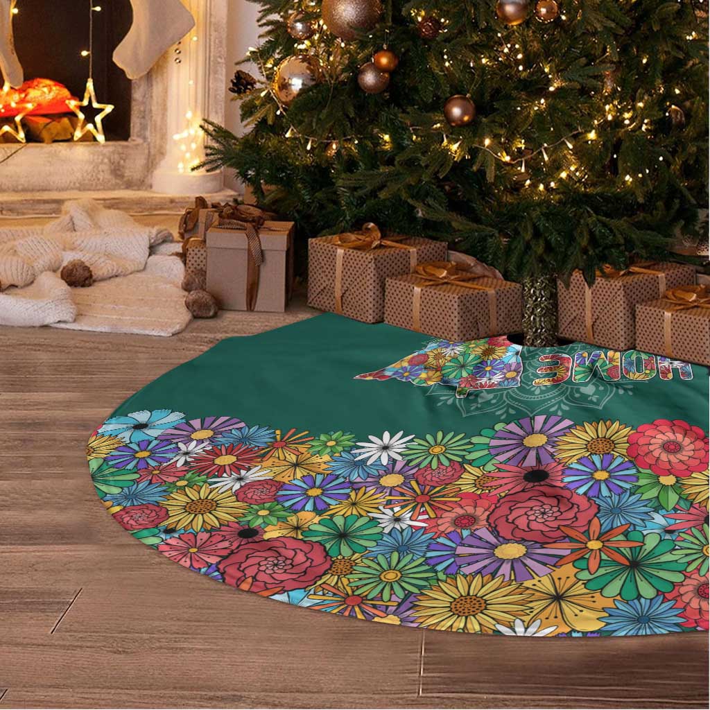 Home Sweet Home Minnesota Flower Xmas Christmas Tree Skirt Xmas Holiday Patterns - Wonder Print Shop