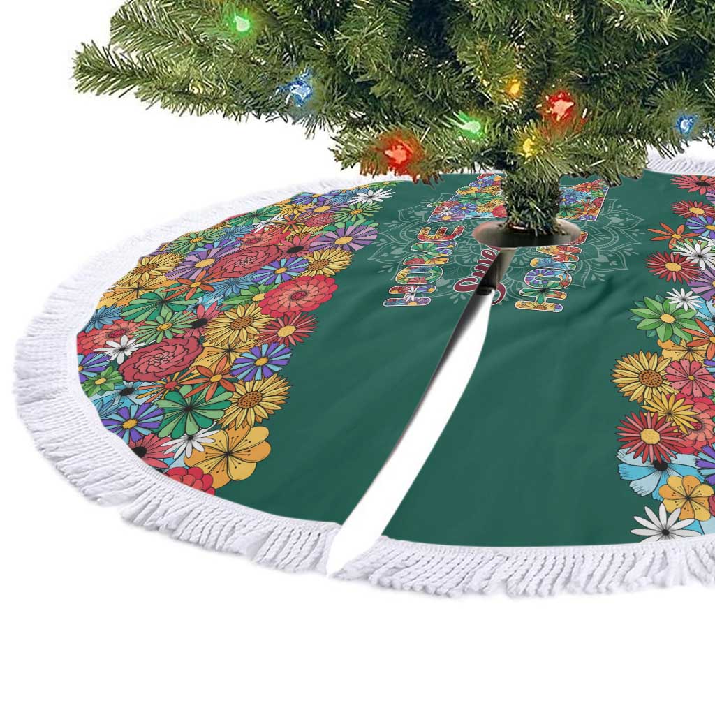 Home Sweet Home Minnesota Flower Xmas Christmas Tree Skirt Xmas Holiday Patterns - Wonder Print Shop