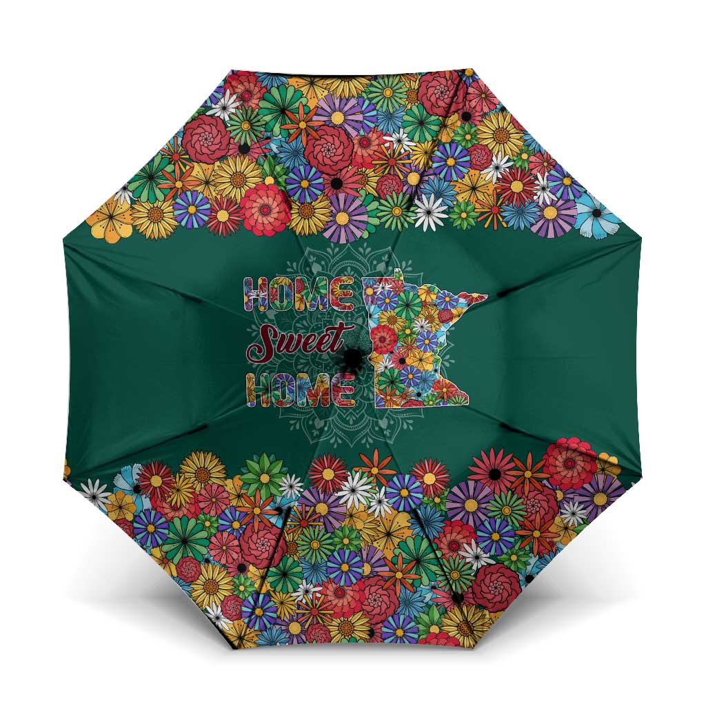 Home Sweet Home Minnesota Flower Xmas Christmas Umbrella Xmas Holiday Patterns - Wonder Print Shop