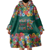 Home Sweet Home Minnesota Flower Xmas Christmas Wearable Blanket Hoodie Xmas Holiday Patterns - Wonder Print Shop