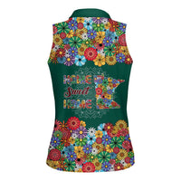 Home Sweet Home Minnesota Flower Xmas Christmas Women Sleeveless Polo Shirt Xmas Holiday Patterns - Wonder Print Shop