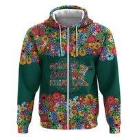 Home Sweet Home Minnesota Flower Xmas Christmas Zip Hoodie Xmas Holiday Patterns - Wonder Print Shop