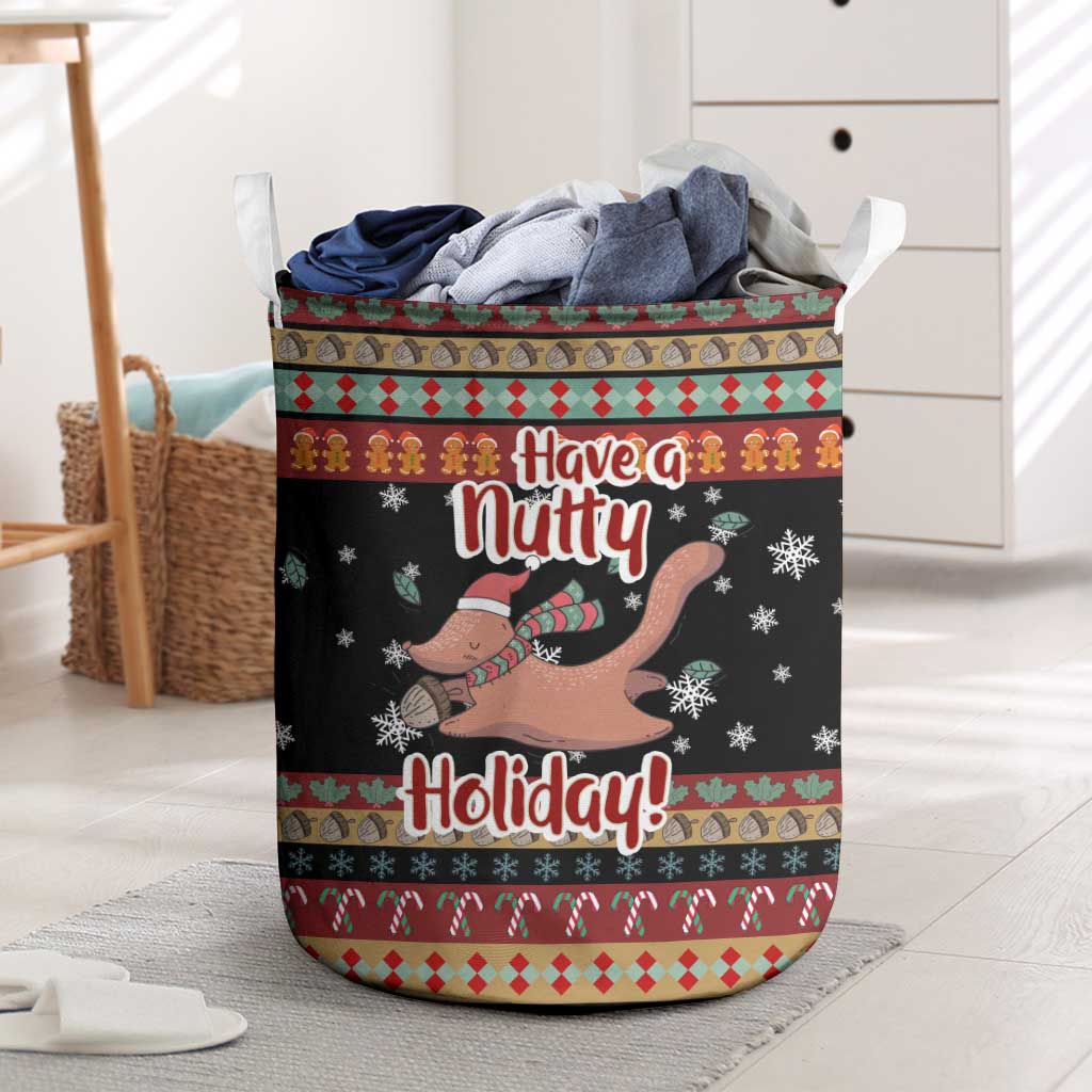 Have A Nutty Holiday Christmas Laundry Basket Xmas Holiday Patterns - Wonder Print Shop