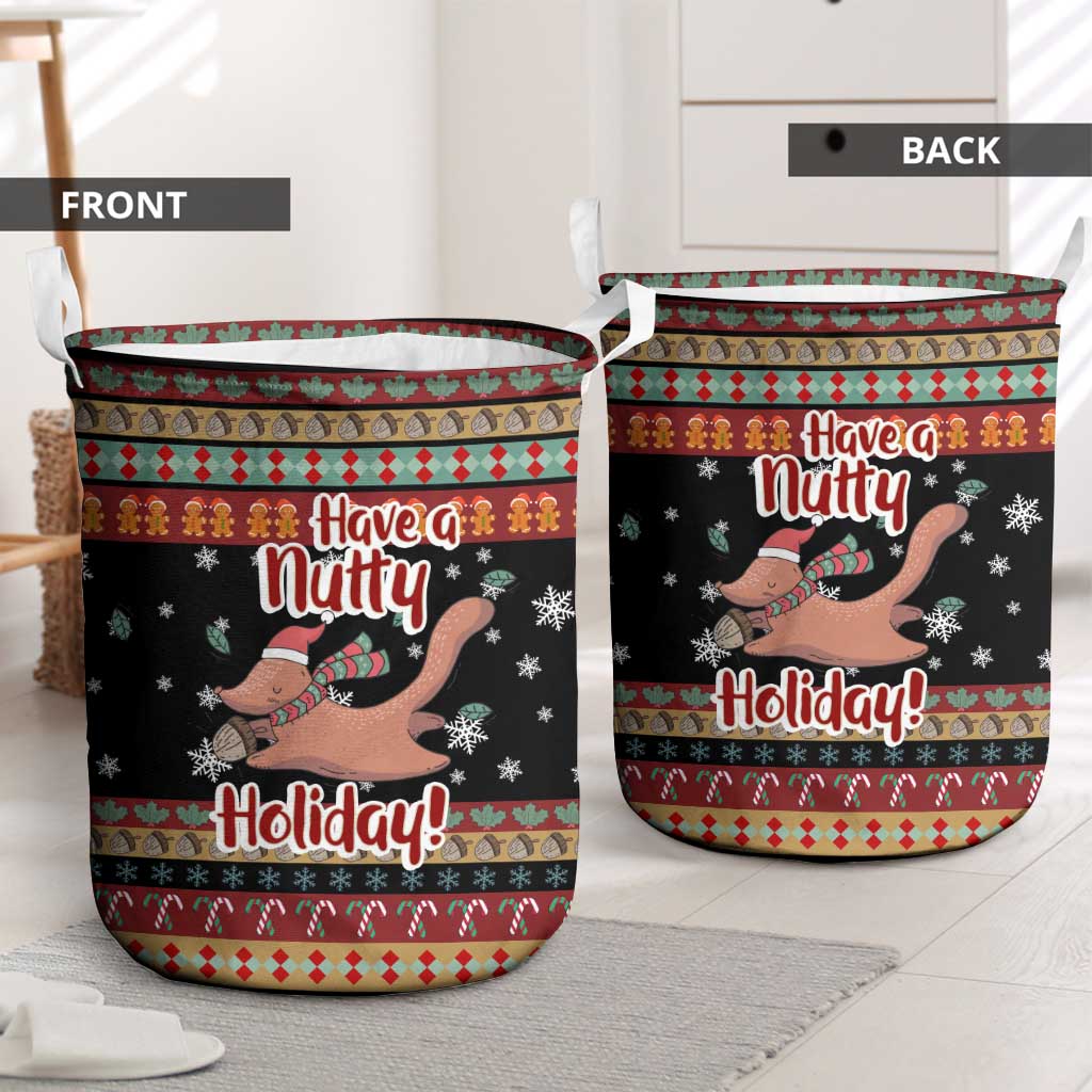 Have A Nutty Holiday Christmas Laundry Basket Xmas Holiday Patterns - Wonder Print Shop