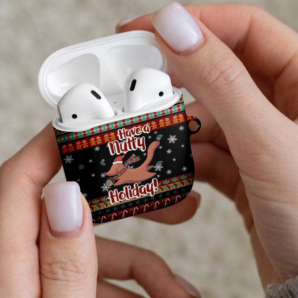 Have A Nutty Holiday Christmas AirPods Case Xmas Holiday Patterns - Wonder Print Shop