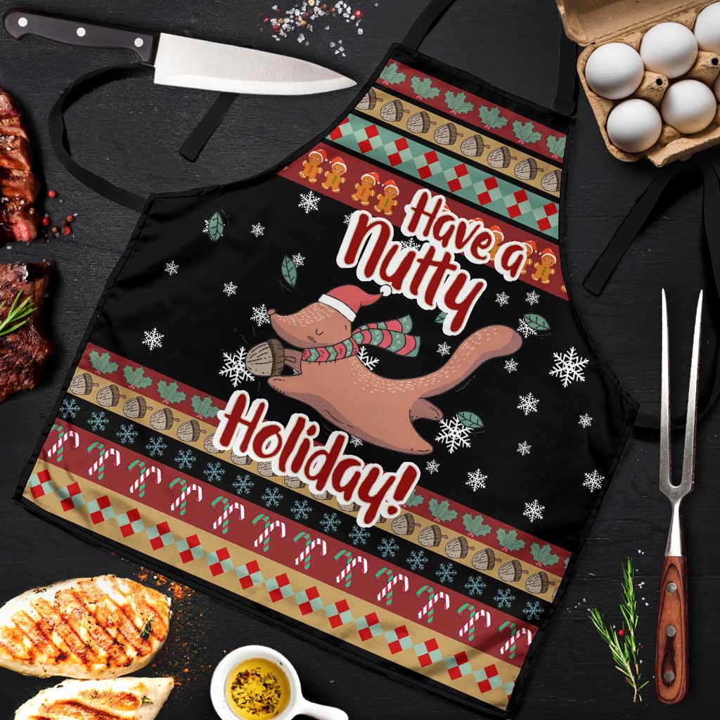 Have A Nutty Holiday Christmas Apron Xmas Holiday Patterns - Wonder Print Shop