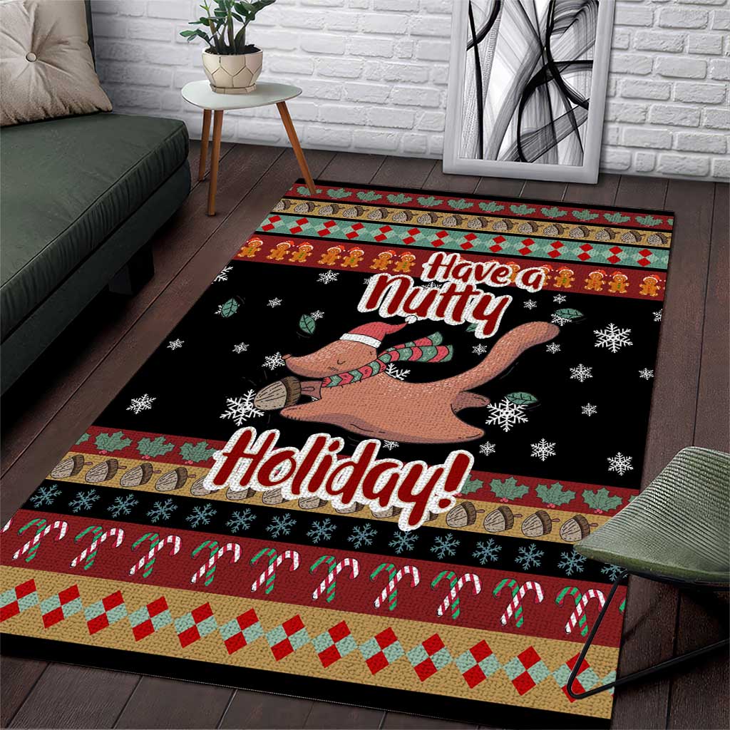 Have A Nutty Holiday Christmas Area Rug Xmas Holiday Patterns - Wonder Print Shop