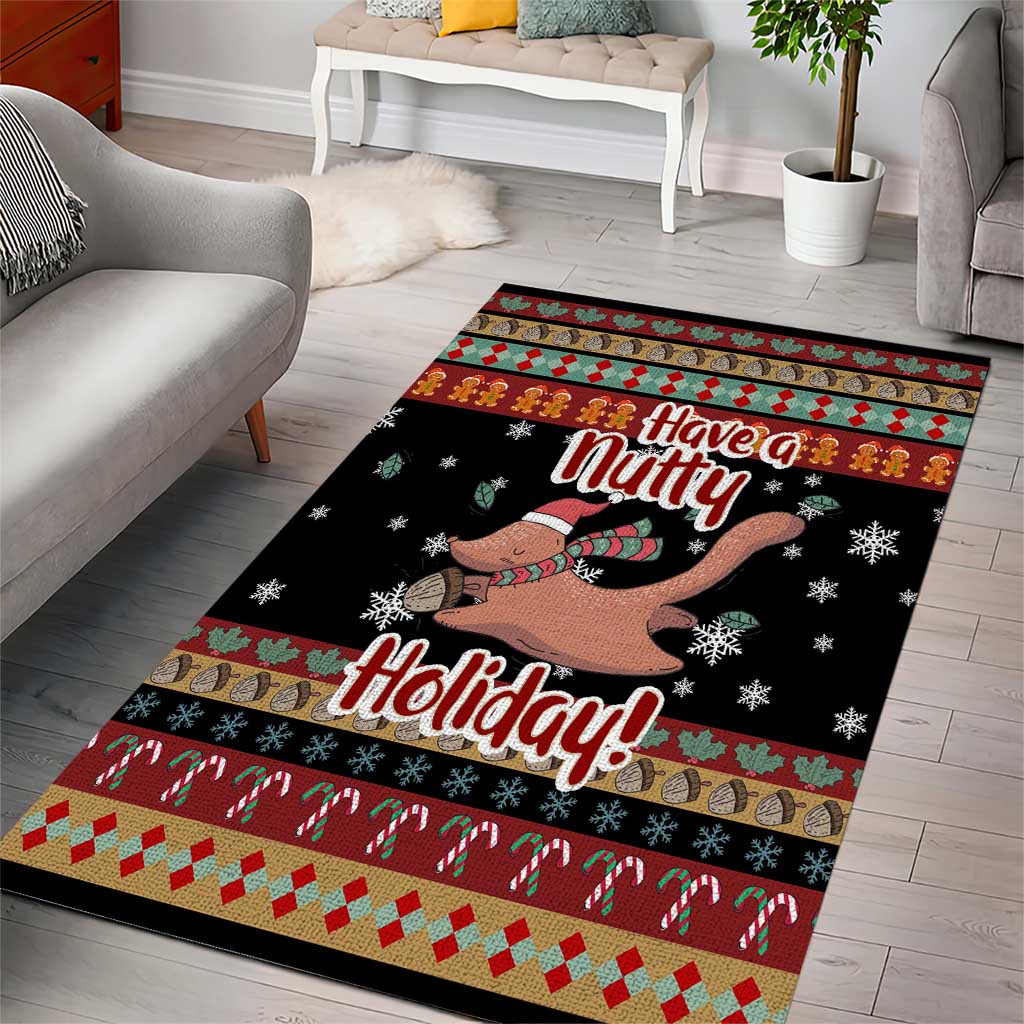 Have A Nutty Holiday Christmas Area Rug Xmas Holiday Patterns - Wonder Print Shop