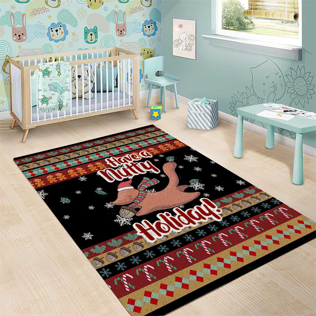 Have A Nutty Holiday Christmas Area Rug Xmas Holiday Patterns - Wonder Print Shop